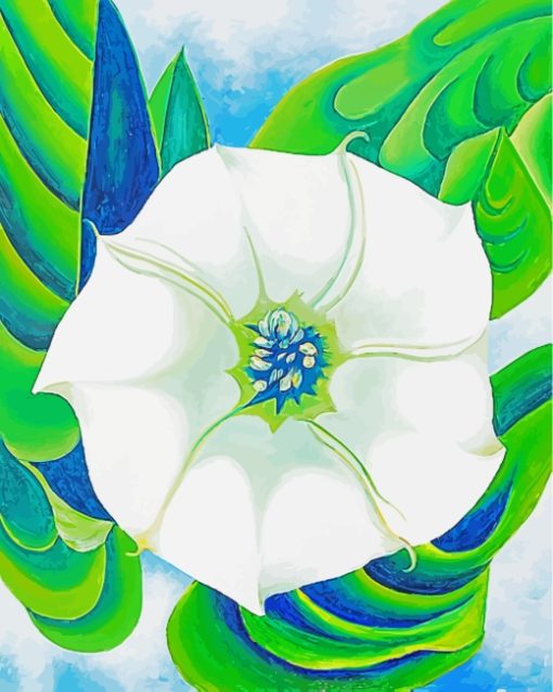 Jimson Weed Georgia O Keeffe paint by numbers