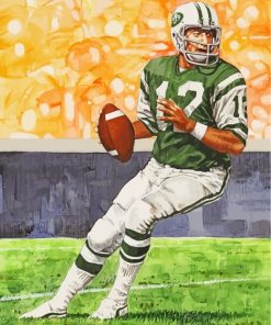 Joe Namath Jets Football Player paint by number