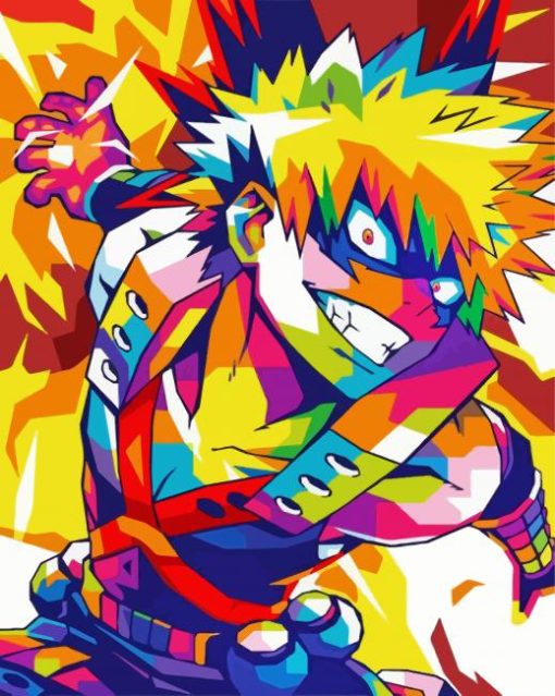 Katsuki Bakugou My Hero Academia paint by numbers