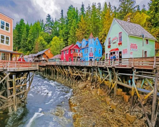 Ketchikan Revillagigedo Island Alaska paint by numbers