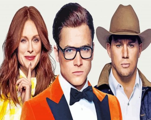 Kingsman Golden Circle Illustration paint by numbers