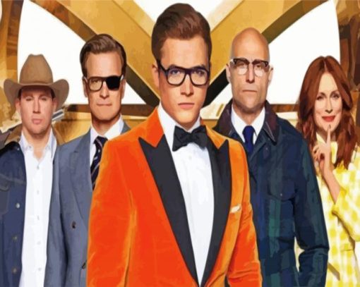 Kingsman Golden Circle Movie paint by number