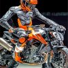 Ktm Duke Motocross paint by number