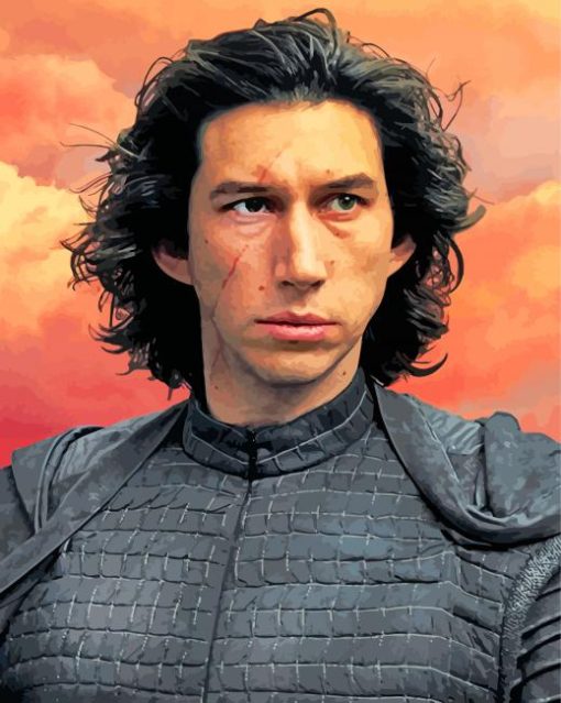 Kylo Ren From Star Wars papint by numbers