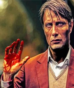 Mads Mikkelsen Hannibal Lecter paint by numbers