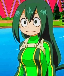 MHA Tsuyu Asui paint by numbers