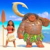 Moana And Maui paint by numbers