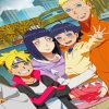 Naruto And Himawari Uzumaki Family paint by numbers