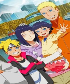 Naruto And Himawari Uzumaki Family paint by numbers