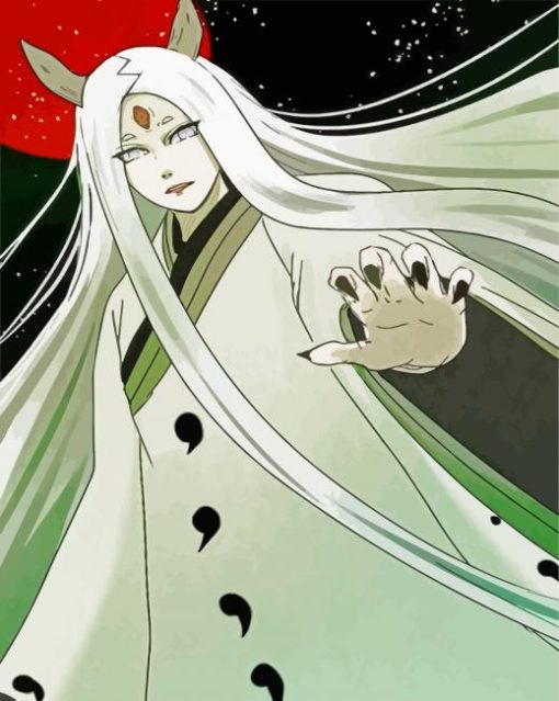 Kaguya Otsutsuki Naruto paint by numbers