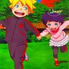 Naruto And Himawari Uzumaki paint by numbers