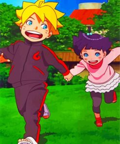 Naruto And Himawari Uzumaki paint by numbers