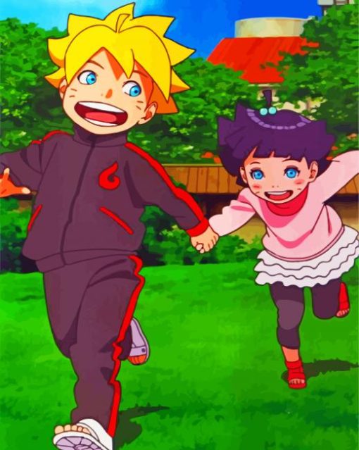 Naruto And Himawari Uzumaki paint by numbers