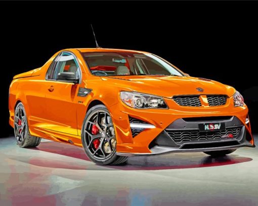 Orange Holden paint by numbers