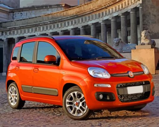 Orange Fiat paint by numbers