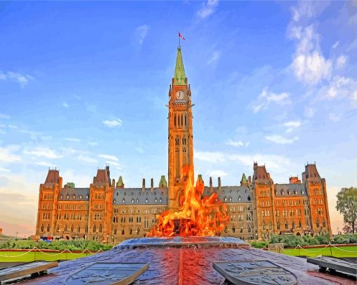 Ottawa Centre Block paint by numbers