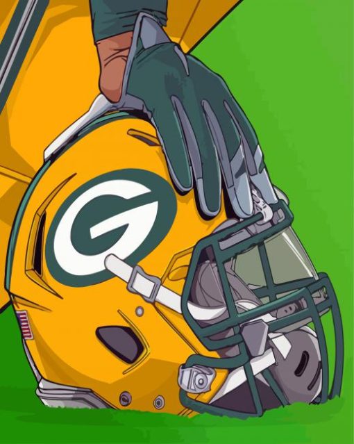 Packers Helmet paint by number