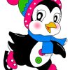 Penguin Winter Penguin paint by number