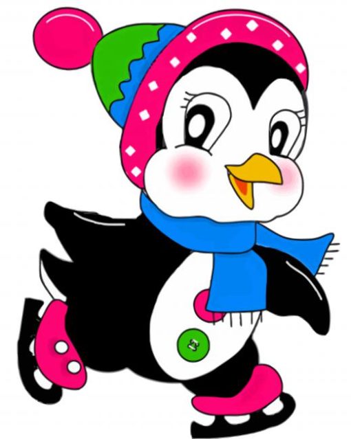 Penguin Winter Penguin paint by number