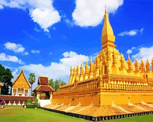 Pha That Luang Laos paint by numbers