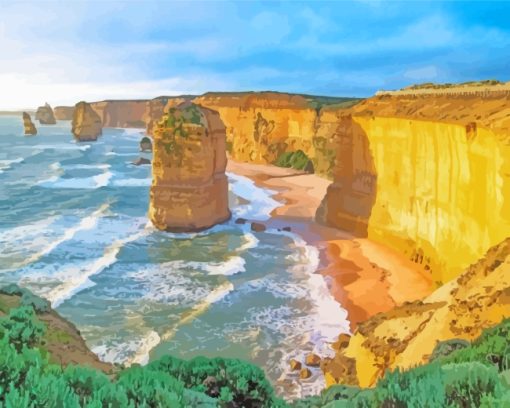 Port Campbell National Park Beach paint by numbers