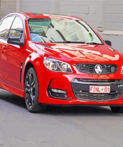 Red Holden Car paint by numbers