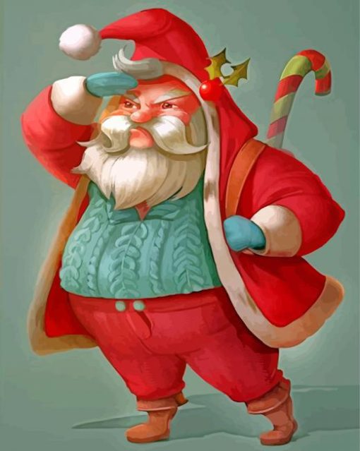 Santa Gnome paint by numbers