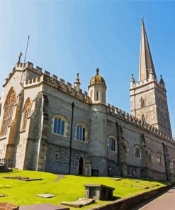 St Columb Cathedral Derry paint by numbers