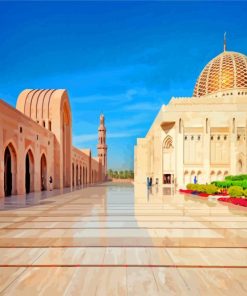 Sultan Qaboos Grand Mosque Oman Muscat paint by numbers