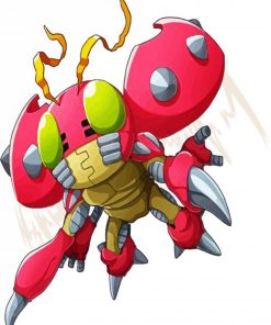 Tentomon Digimon paint by numbers