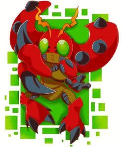 Tentomon Digimon paint by numbers