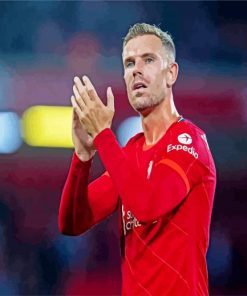 The English Footballer Jordan Henderson paint by numbers