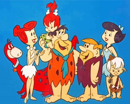 The Flintstones Cartoon paint by numbers