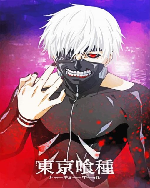 Tokyo Ghoul Kaneki paint by numbers