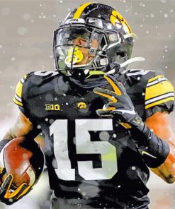 Tyler Goodson Iowa Hawkeyes Football paint by numbers