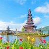 Ulun Danu Temple Bali Indonesia paint by numbers