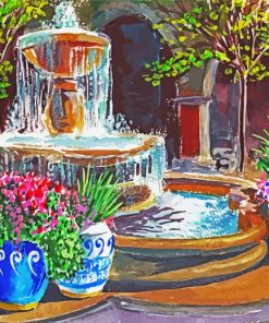 Vintage Fountain paint by numbers