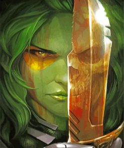 Warrior Gamora paint by numbers