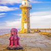 Whitby Abbey Lighthouse Paint by numbers