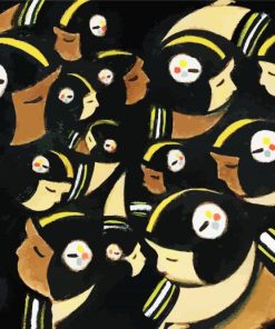 Abstract Steelers paint by number