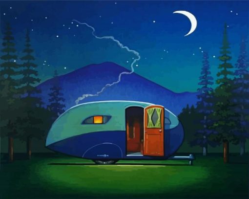 Aesthetic Night Caravan paint by number