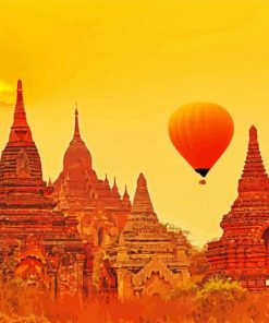 Air Balloon In Bagan paint by number