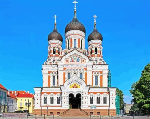 Alexander Nevsky Cathedral Tallinn paint by number