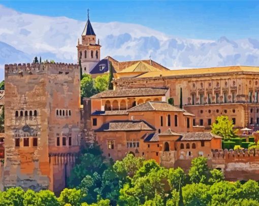 Alhambra Granada Andalusia paint by number