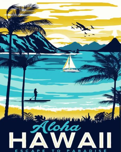 Aloha Poster paint by numbers