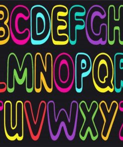 Alphabets paint by numbers