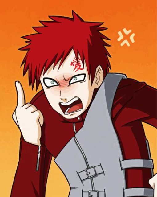 Angry Gaara paint by number