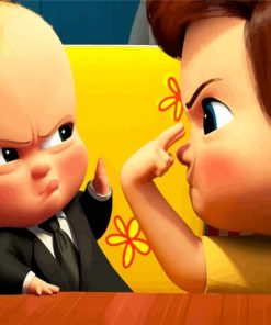 Angry Tim And Baby Boss paint by number