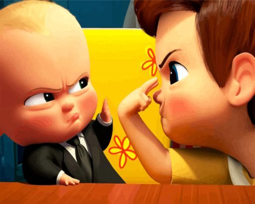 Angry Tim And Boss Baby paint by numbers