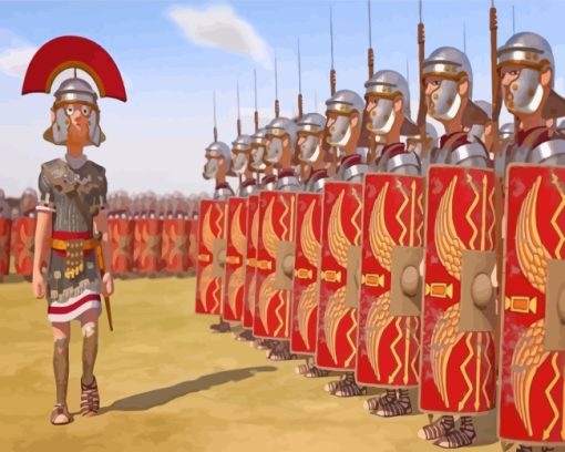 Animation Roman Army paint by numbers